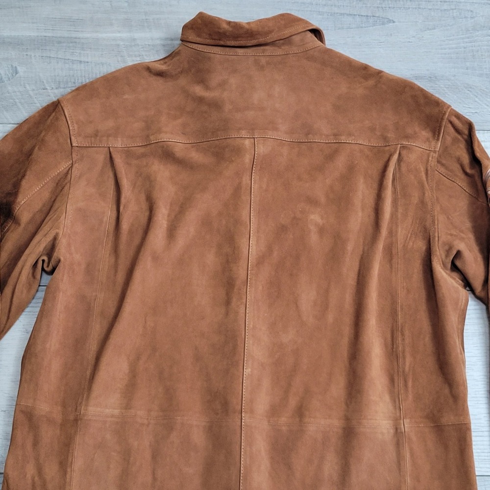 The Quail Motorsports Gathering Leather Shirt Mens M Carmel Calif Shacket Golf - Picture 7 of 16